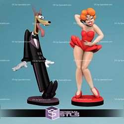 Red Hot Riding Hood and McWolf Tex Avery 3D Model
