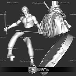 Roronoa Zoro 2 Sword 3D Print One Piece