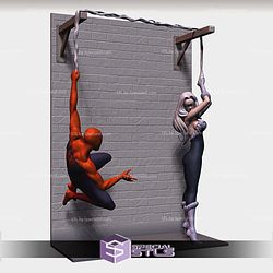 Spiderman and Black Cat STL Files