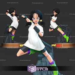 Videl Action Pose Dragon Ball Ready to 3D Print