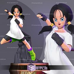 Videl Action Pose Dragon Ball Ready to 3D Print