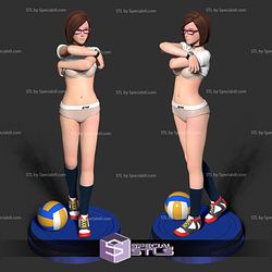 Volleyball Girls with Glasses 3D Printable