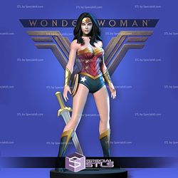 Wonder Woman Basic Pose Ready to 3D Print