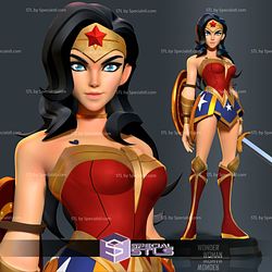 Wonder Woman Stylized 3D Print Model