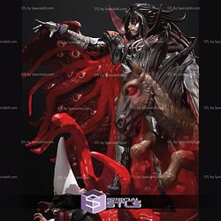 Alucard Hellsing and Horse STL Files 3D Model