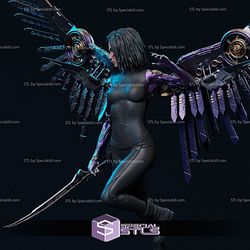 Alita Battle Wing Angel STL Files 3D Model