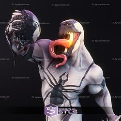 Anti Venom and Venom Head Ready to 3D Print 3D Model