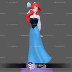 Ariel Blue Dress Basic Ready to 3D Print