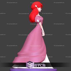 Ariel Pink Dress Basic Ready to 3D Print