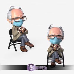 Bernie Sanders Stylized 3D Printable