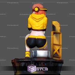 Cyberpunk Girl Sitting Pose Fanart Ready to 3D Print 3D Model