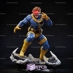 Cyclops in Battle X Men Ready to 3D Print