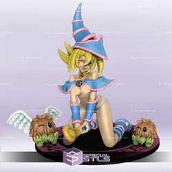 Dark Magician Naked Sitting Pose NSFW Ready to 3D Print