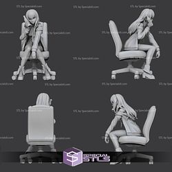 Kurisu Makise on Chair Steins Gate Ready to 3D Print