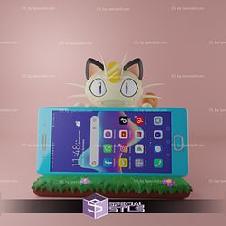 Meowth Pokemon Phone Stand STL Files