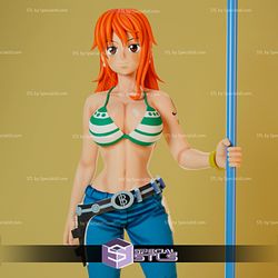 Nami and Stick Ready to 3D Print One Piece Ready to 3D Print