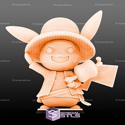 Pikachu Cosplay Luffy Ready to 3D Print