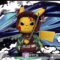 Pikachu Cosplay Tanjiro Ready to 3D Print