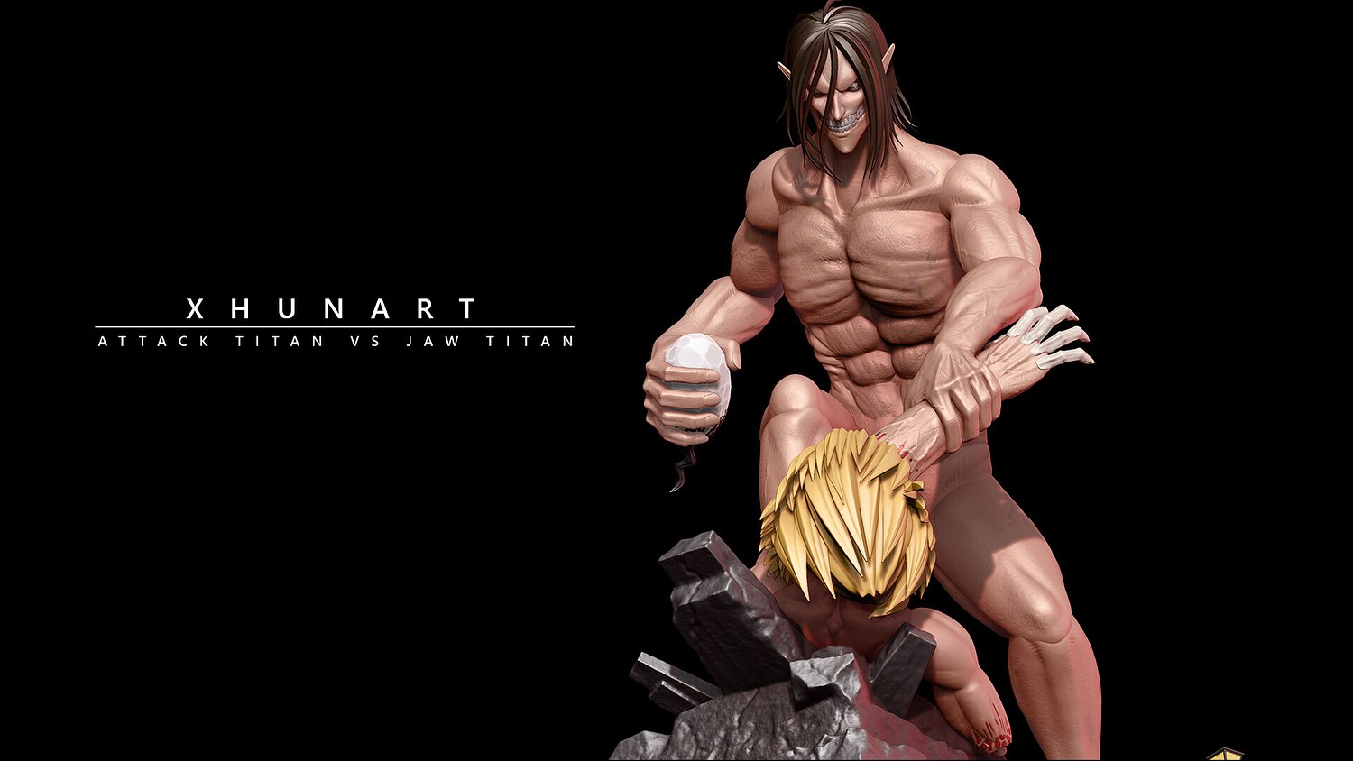 Eren vs Jaw Titan Diorama From Attack On Titan