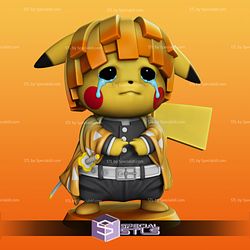 Pikachu Cosplay Zenitsu Ready to 3D Print