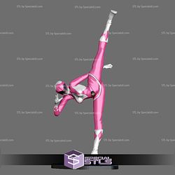 Pink Ranger High Kick Ready to 3D Print 3D Model