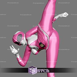 Pink Ranger High Kick Ready to 3D Print 3D Model