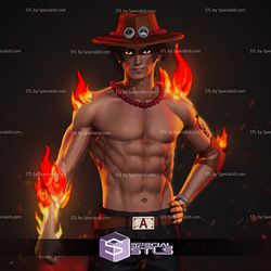 Portgas D Ace and Fire One Piece STL Files