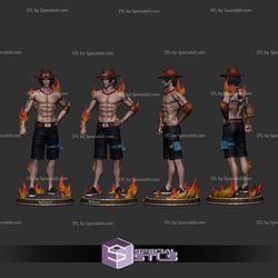 Portgas D Ace and Fire One Piece STL Files
