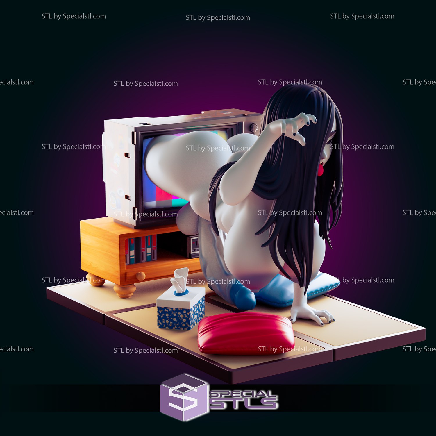 Sadako Yamamura Ultra Thicc Come from TV Ready to 3D Print | SpecialSTL