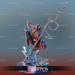 Scarlet Spider Man STL Files in Battle 3D Model