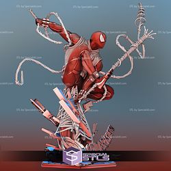 Scarlet Spider Man STL Files in Battle 3D Model