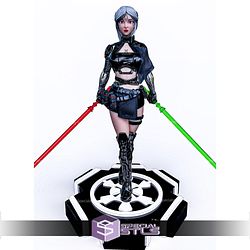 Sexy Cyber Girl Starwars 3D Print STL Files