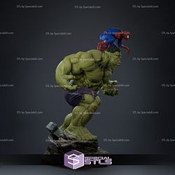 Spiderman on Hulk back Ready to 3D Print
