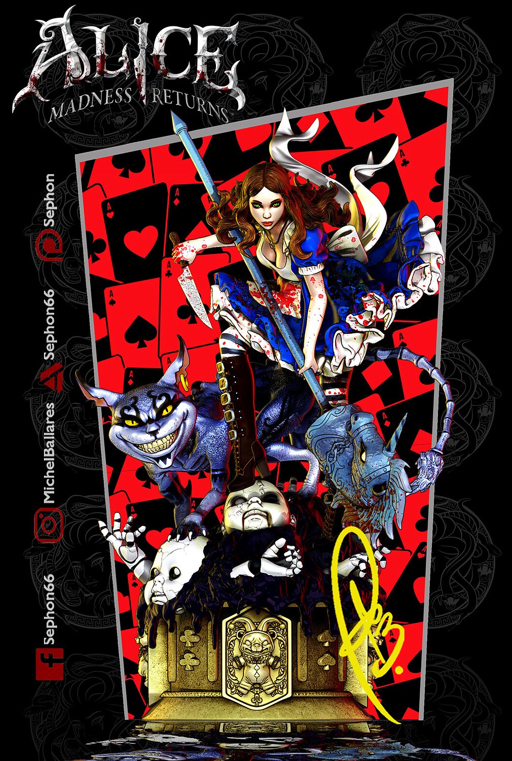 Alice Madness Returns Fanart Art Board Print for Sale by animateastory