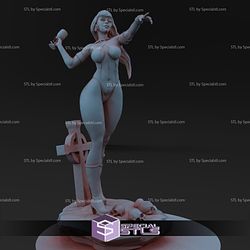 Vampirella and Wine Ready to 3D Print 3D Model