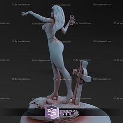 Vampirella and Wine Ready to 3D Print 3D Model