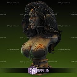 Wonder Woman Zombie Bust STL Files