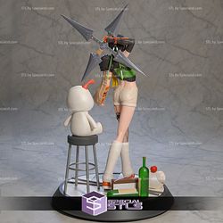 Yuffie Kisaragi Standing Ready to 3D Print