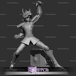 Pegasus Posing Ready to 3D Print Saint Seiya 3D Model