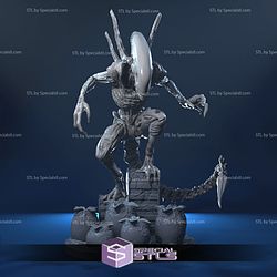 Alien Xenomorph with Egg Diorama Ready to 3D Print