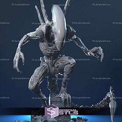 Alien Xenomorph with Egg Diorama Ready to 3D Print