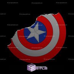 Cosplay STL Files Captain America Broken Shield 3D Print Wearable