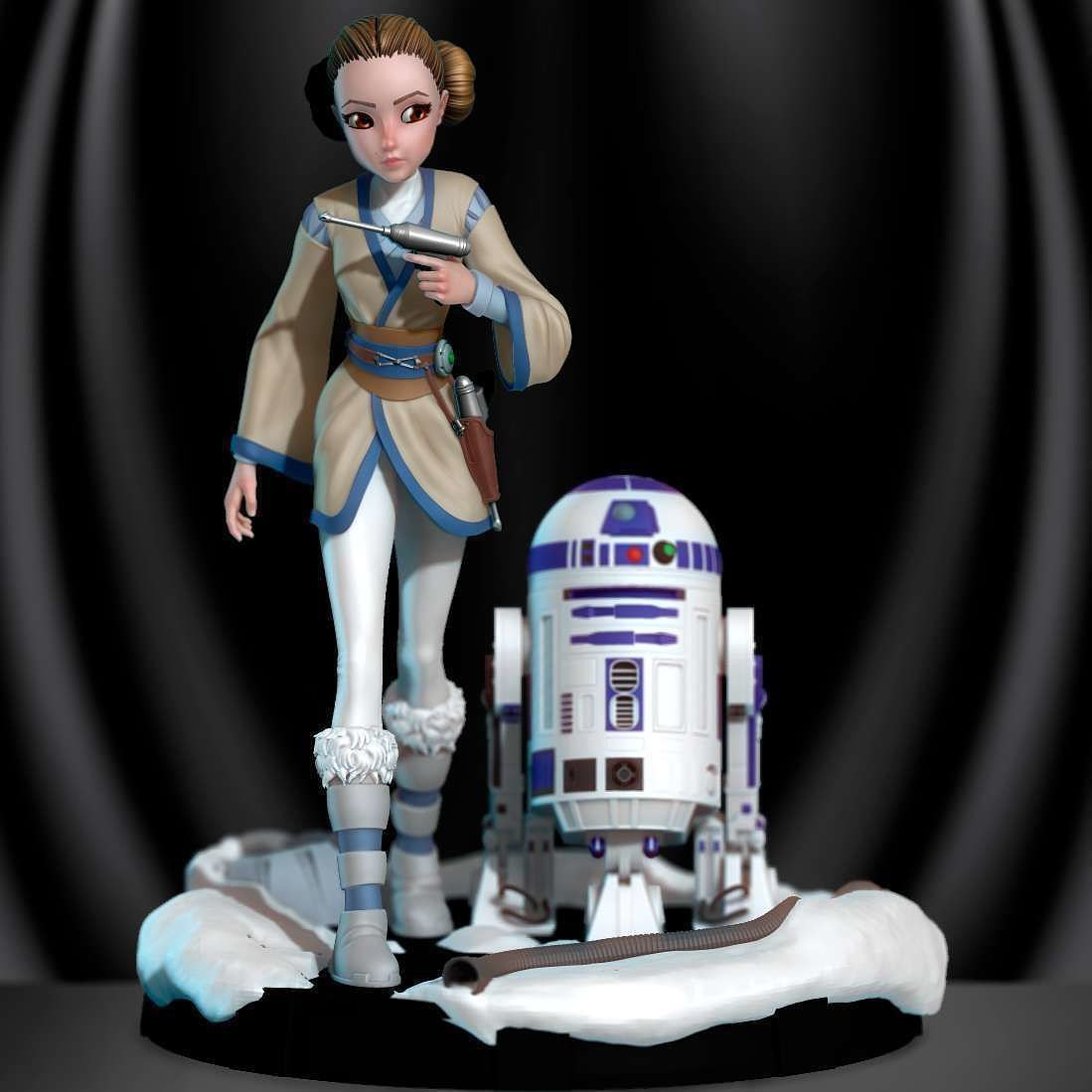 Padme and R2 From Star Wars