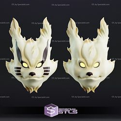Cosplay STL Files Nine Tails Kurama Mask Wearable 3D Print