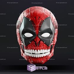 Cosplay STL Files Skullified Deadpool Helmet Wearable 3D Print