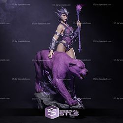 Evil-Lyn and Panther Ready to 3D Print Master of Universe