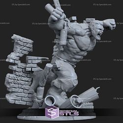 Hulk Smash Wall Ready to 3D Print 3D Model