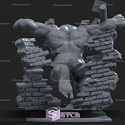 Hulk Smash Wall Ready to 3D Print 3D Model