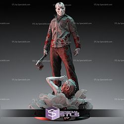 Jason Voorhees Diorama Halloween Theme STL Files 3D Model