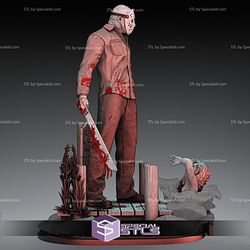 Jason Voorhees Diorama Halloween Theme STL Files 3D Model